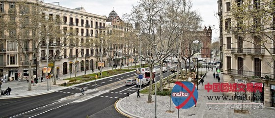 西班牙巴塞罗纳Passeig de St Joan大道改建