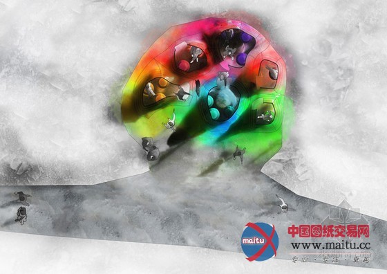 visiondivision设计的加拿大冰制圆锥形帐篷