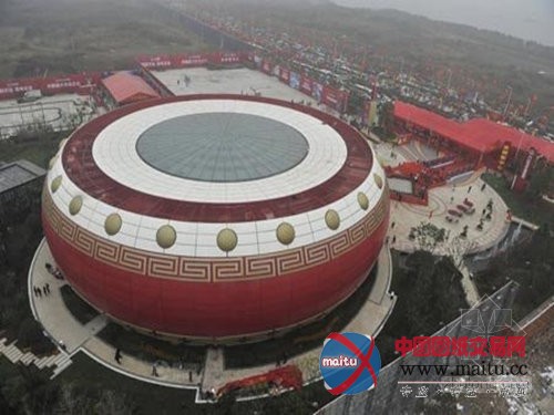 世界最大鼓型建筑落户安徽 正申报吉尼斯纪录