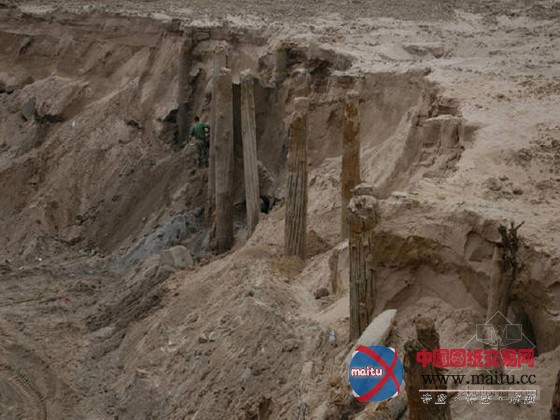 西安发掘880米长秦汉时代的古桥