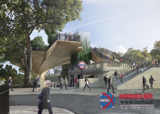 Heatherwick设计的伦敦横跨泰晤士河的花园桥