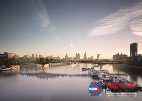 Heatherwick设计的伦敦横跨泰晤士河的花园桥