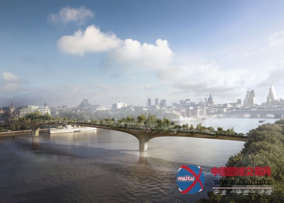 Heatherwick设计的伦敦横跨泰晤士河的花园桥