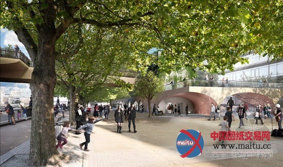 Thomas Heatherwick设计的英国伦敦花园大桥