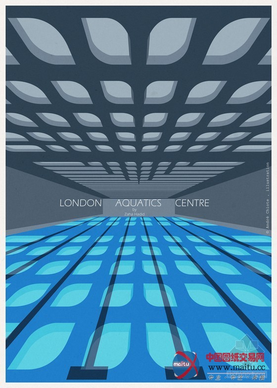 扎哈、赫尔佐格等建筑师的知名作品被绘制成插画纪念