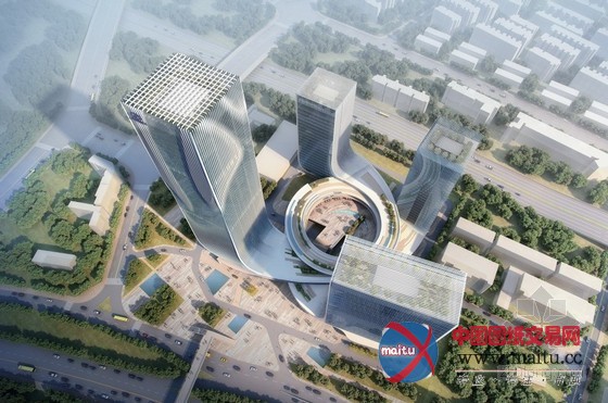 Huasen Architects设计的中国深圳漩涡状商业综合体入围“方大企业总部”设计