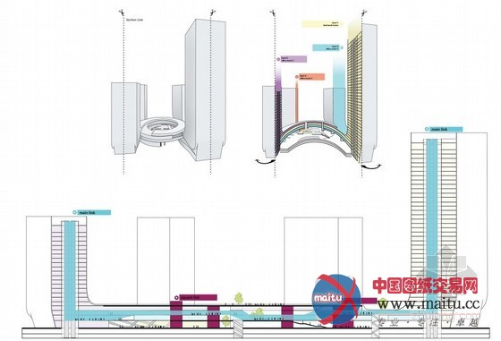 Huasen Architects设计的中国深圳漩涡状商业综合体入围“方大企业总部”设计