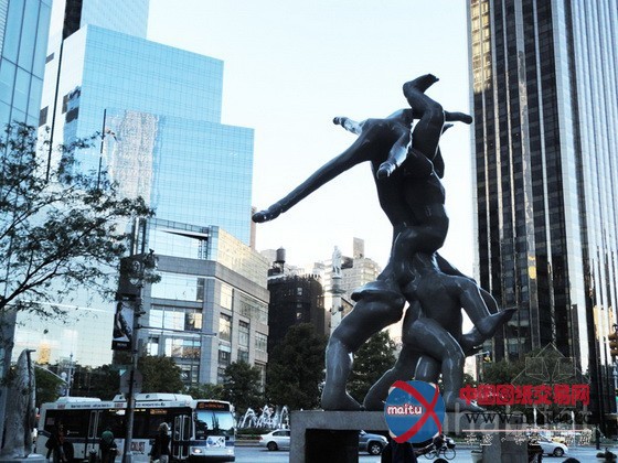 美国纽约街头3D打印的雕塑作品