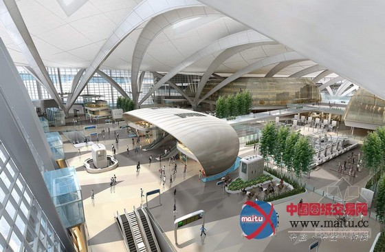 kohn pedersen fox设计的阿布扎比机场大楼