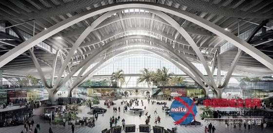 kohn pedersen fox设计的阿布扎比机场大楼