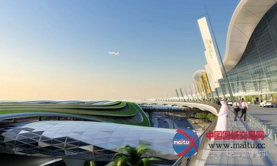 kohn pedersen fox设计的阿布扎比机场大楼