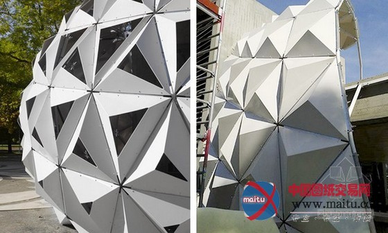 ITKE学院设计的可回收生物塑料金字塔组成的ArboSkin馆项目方案