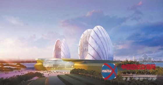 珠海歌剧院封顶 海岛“小贝壳”2015年投入使用