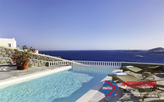 希腊圣玛瑞娜豪华精选度假酒店 俯瞰清澈海洋