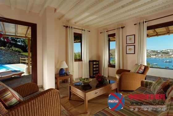 希腊圣玛瑞娜豪华精选度假酒店 俯瞰清澈海洋