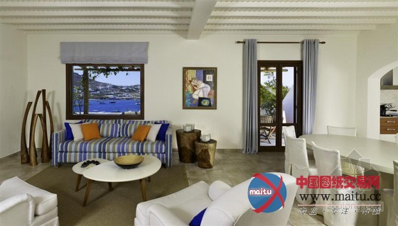 希腊圣玛瑞娜豪华精选度假酒店 俯瞰清澈海洋