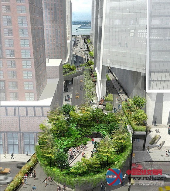 纽约高铁线路公园最后一期工程The Spur公园