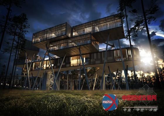 HASSELL设计的中国中部瓦屋山顶度假村