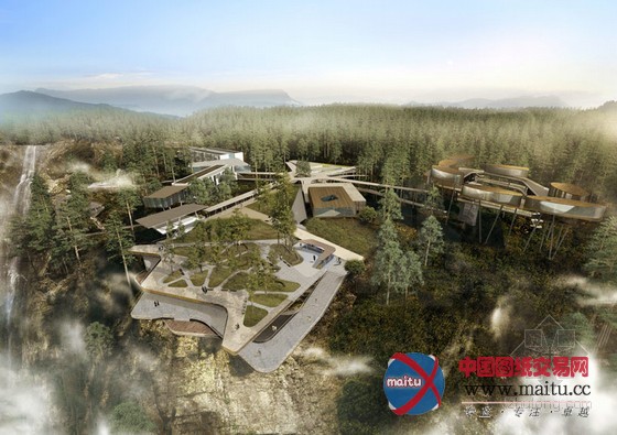 HASSELL设计的中国中部瓦屋山顶度假村