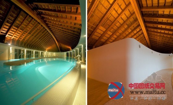 日本三头鲸鱼室内温泉中心设计 形式独特
