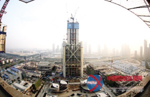 天津第一高楼117主塔楼结构标高破150米大关