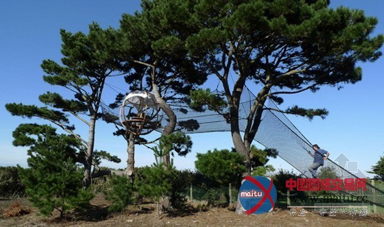 轻盈的球形茧树屋 为绿色生活而设计