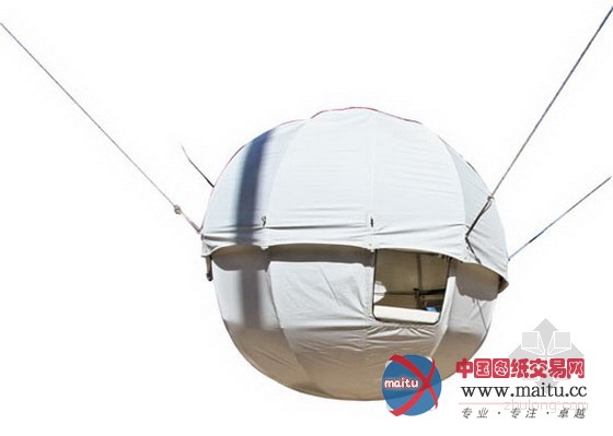 轻盈的球形茧树屋 为绿色生活而设计