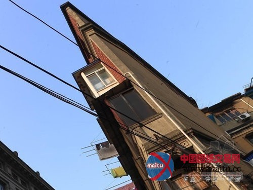 上海异形老宅 看似“薄如纸片”却安全牢固