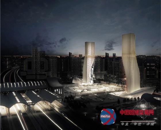 spatial practice设计的哈尔滨双子塔近日已完工