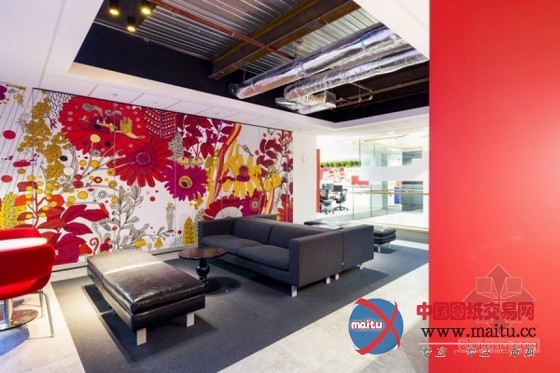 澳大利亚联邦银行办公空间设计 有趣的插画装饰