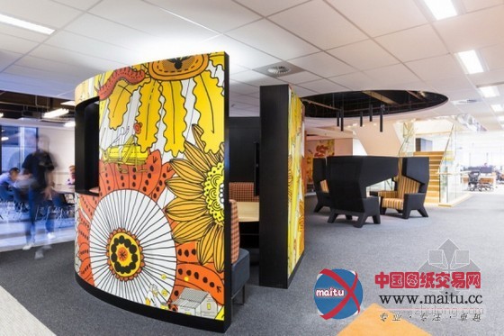 澳大利亚联邦银行办公空间设计 有趣的插画装饰