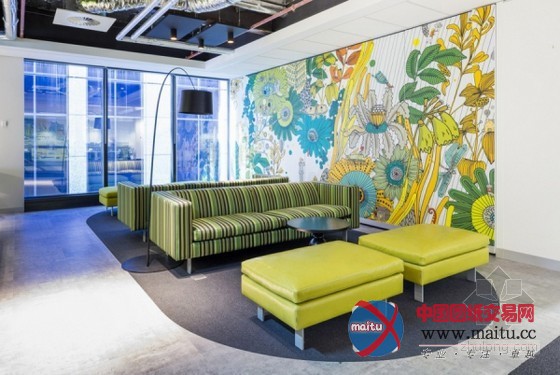 澳大利亚联邦银行办公空间设计 有趣的插画装饰