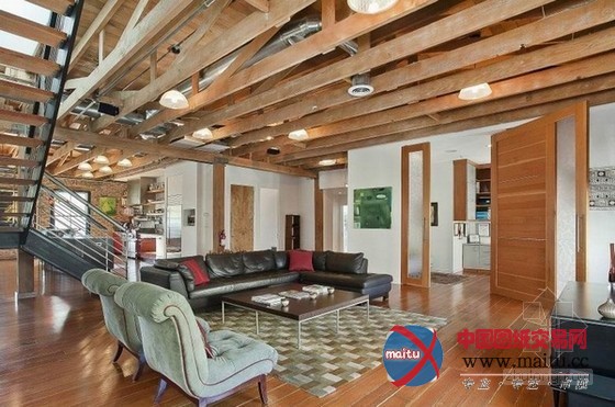 美国令人叹为观止的奢华阁楼复式设计