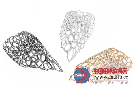 扎哈最新设计:Caspita限量版网状金丝新款戒指