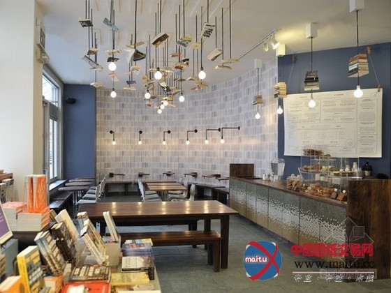 美国书店主题咖啡馆设计 视觉新鲜