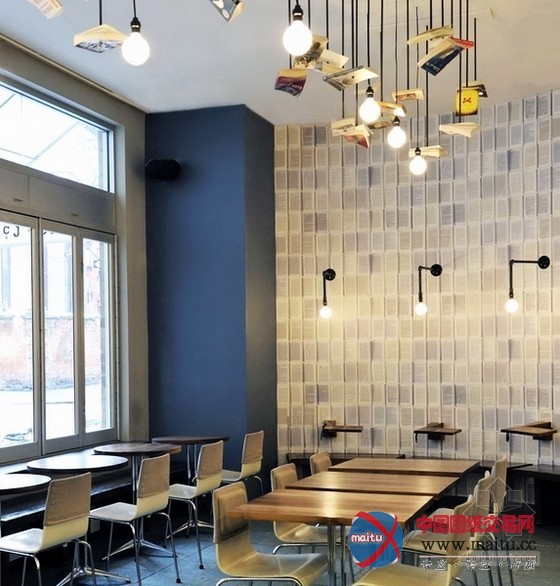 美国书店主题咖啡馆设计 视觉新鲜