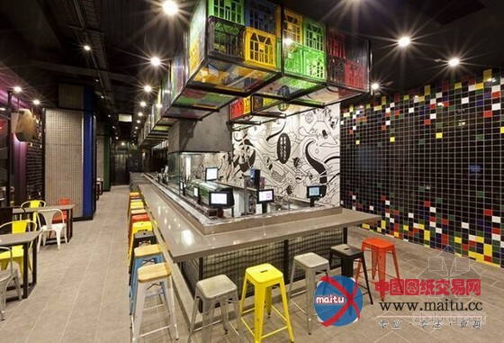 澳大利亚悉尼Sushizilla餐厅装修设计 充满创意