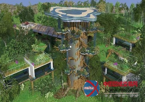 18亿“梦幻树屋”夺世上最复杂建筑 树顶建游泳池