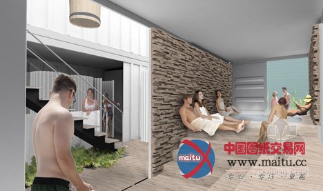 Rebar设计旧金山集装箱改造的环保型城市公共澡堂