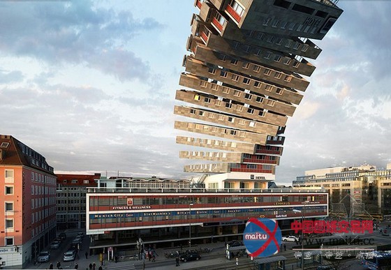 著名摄影师赋予一座普通慕尼黑建筑88种扭转方式