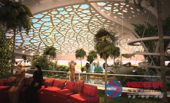 Sanzpont Arquitectura设计的卡塔尔自给式植物园“大自然的宫殿”