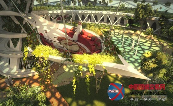 Sanzpont Arquitectura设计的卡塔尔自给式植物园“大自然的宫殿”