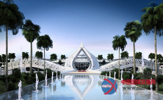 Sanzpont Arquitectura设计的卡塔尔自给式植物园“大自然的宫殿”