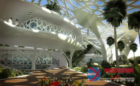 Sanzpont Arquitectura设计的卡塔尔自给式植物园“大自然的宫殿”