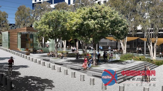 悉尼绿色广场城镇中间公共区域打算设计