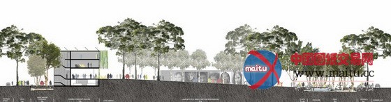 悉尼绿色广场城镇中间公共区域打算设计