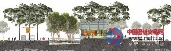 悉尼绿色广场城镇中间公共区域打算设计