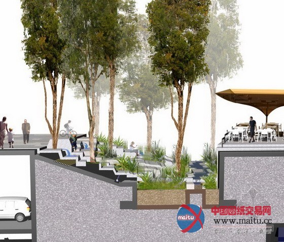 悉尼绿色广场城镇中间公共区域打算设计