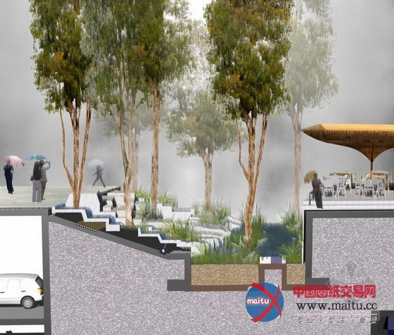 悉尼绿色广场城镇中间公共区域打算设计