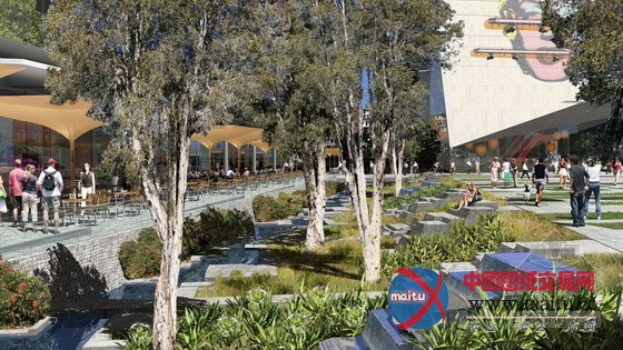 悉尼绿色广场城镇中间公共区域打算设计